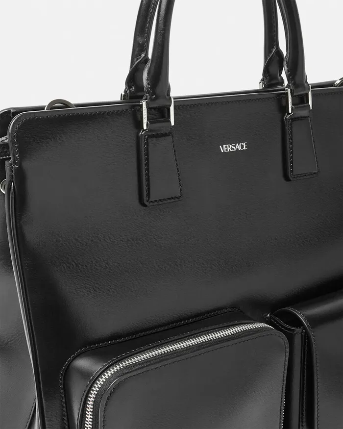 Totes Men Versace Cargo Tote Bag Blacksilver