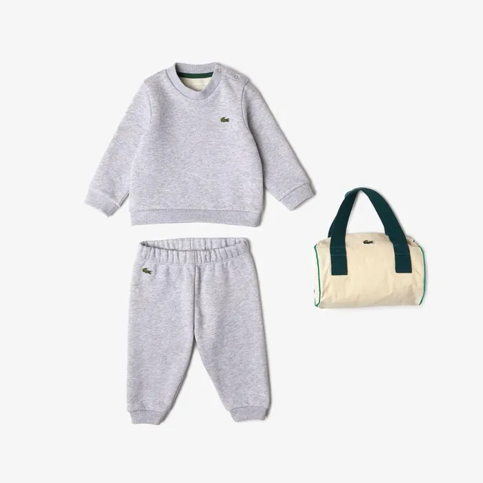 Underwear and Socks Kids Lacoste Babies039 Organic Cotton Joggers Set Grey Chine Cca Underwear and Socks Kids Lacoste Babies039 Organic Cotton Joggers Set Grey Chine Cca