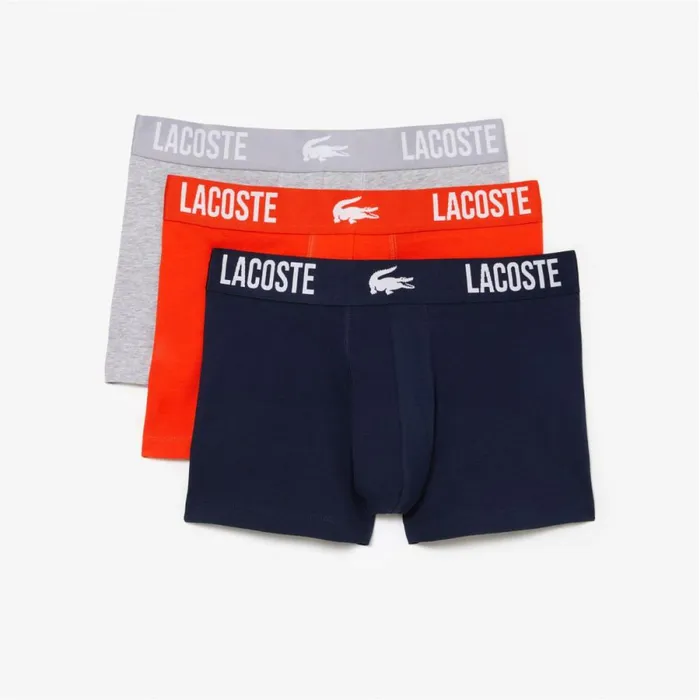 Underwear and Socks Men Lacoste Men039s Branded Jersey Trunk 3Pack Grey Chine Navy Blue Orange Rbi Underwear and Socks Men Lacoste Men039s Branded Jersey Trunk 3Pack Grey Chine Navy Blue Orange Rbi