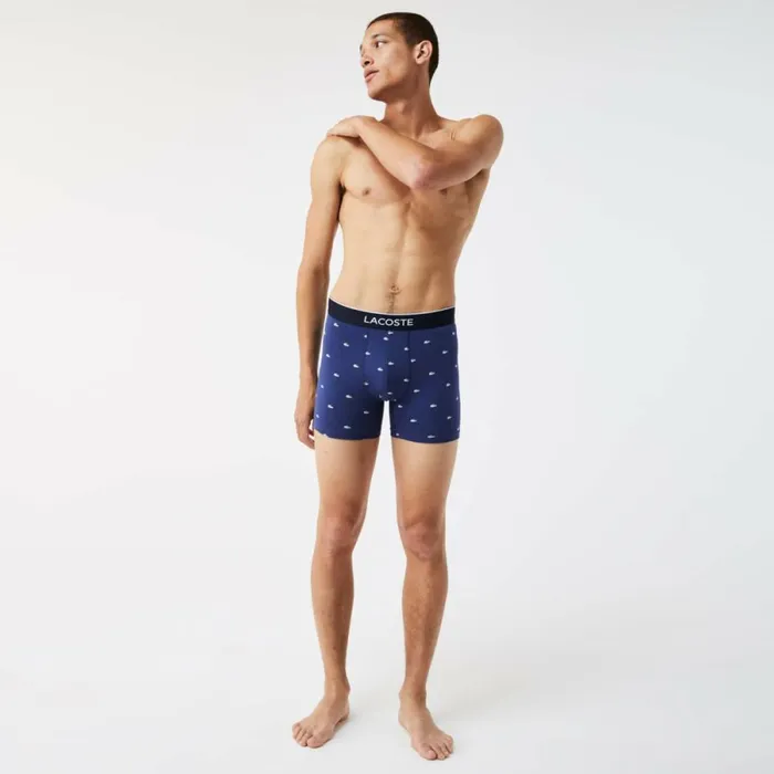 Underwear and Socks Men Lacoste Mens Branded Waist Long Stretch Cotton Boxer Brief 3Pack Navy Blue Grey Chine Red W3t Underwear and Socks Men Lacoste Mens Branded Waist Long Stretch Cotton Boxer Brief 3Pack Navy Blue Grey Chine Red W3t
