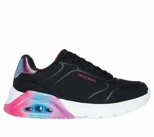 Uno Lite 20 8211 Vivid Pop Black Multi Kids SKECHERS Big Kids UK Sizes 36