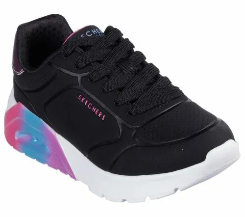 Uno Lite 20 8211 Vivid Pop Black Multi Kids SKECHERS Big Kids UK Sizes 36