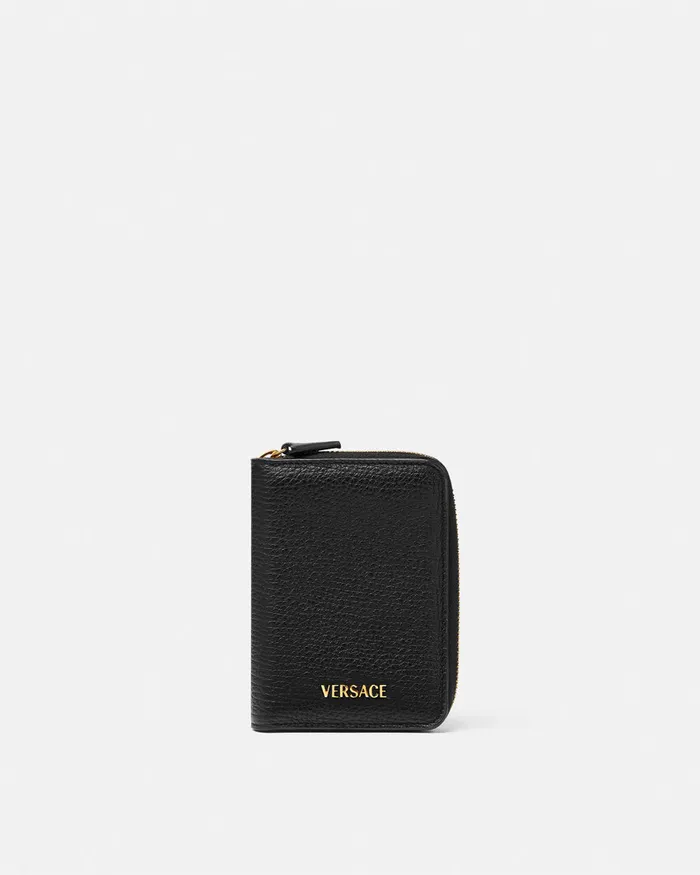 Wallets Men Versace Myth Zip Wallet Blackgold