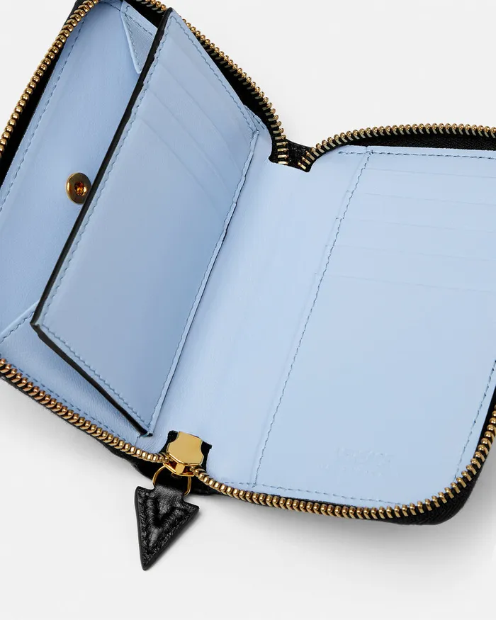 Wallets Men Versace Myth Zip Wallet Blackgold