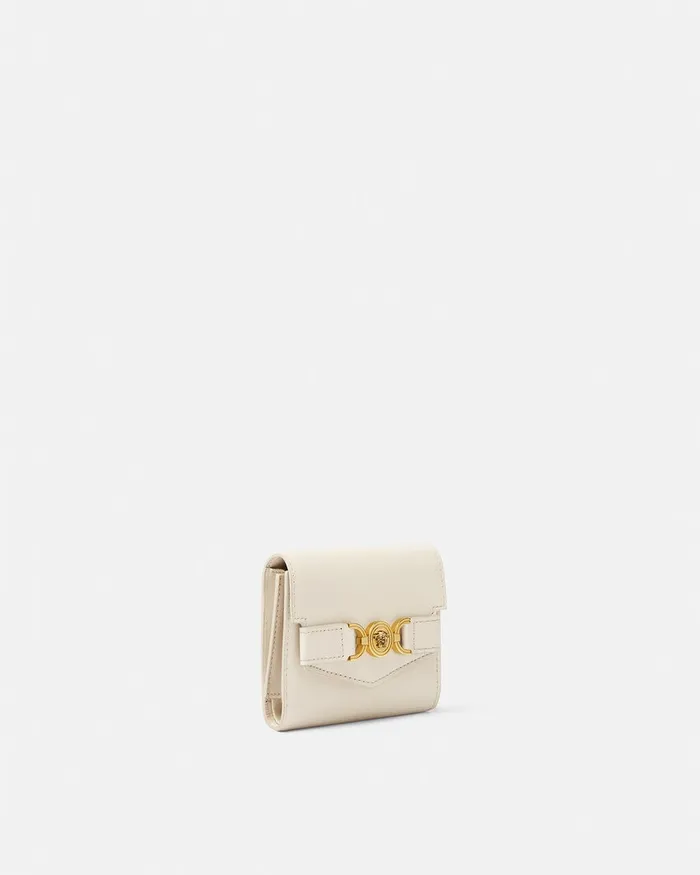Wallets Women Versace Medusa 03995 Trifold Wallet Beige
