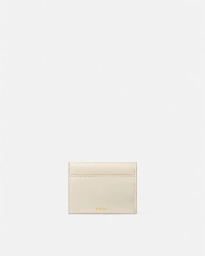 Wallets Women Versace Medusa 03995 Trifold Wallet Beige