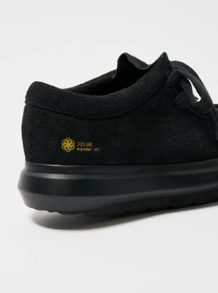 Wander FD08 In Black Hairy Suede Men Universal Works Footwear