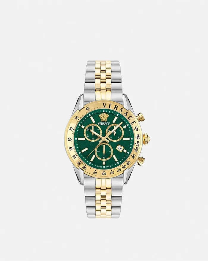 Watches Men Versace Chrono Master Watch Greengold