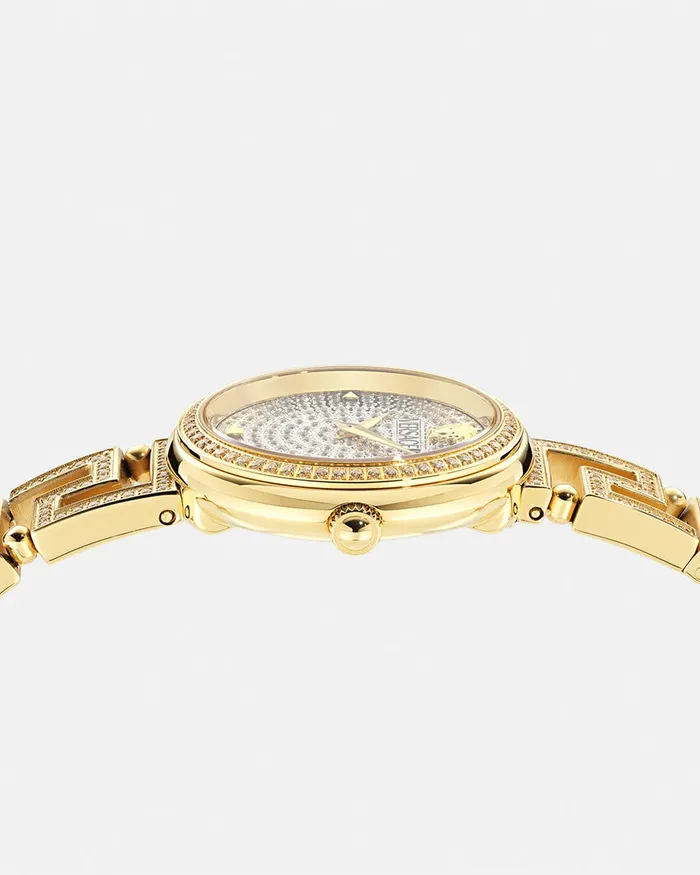 Watches Women Versace Greca Goddess Precious Diamond Watch Gold