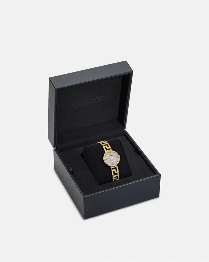 Watches Women Versace Greca Goddess Precious Diamond Watch Gold