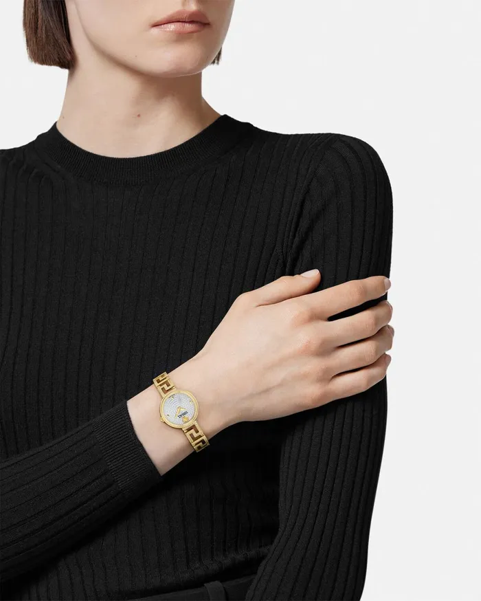 Watches Women Versace Greca Goddess Precious Diamond Watch Gold