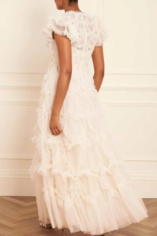 WeddingKIDSWomen Needle and Thread Amorette VNeck Gown Champagne