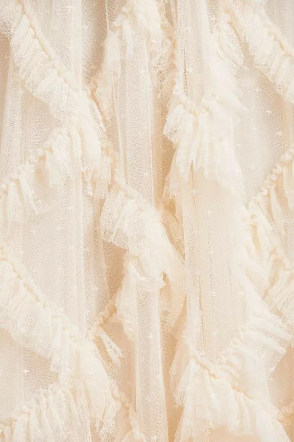 WeddingKIDSWomen Needle and Thread Genevieve Ruffle Gown Champagne WeddingKIDSWomen Needle and Thread Genevieve Ruffle Gown Champagne