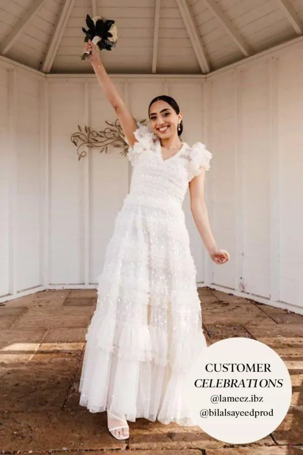 WeddingKIDSWomen Needle and Thread Vivian VNeck Gown Champagne WeddingKIDSWomen Needle and Thread Vivian VNeck Gown Champagne