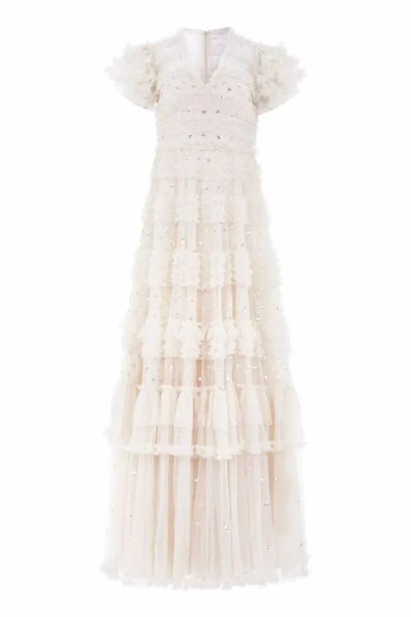 WeddingKIDSWomen Needle and Thread Vivian VNeck Gown Champagne WeddingKIDSWomen Needle and Thread Vivian VNeck Gown Champagne