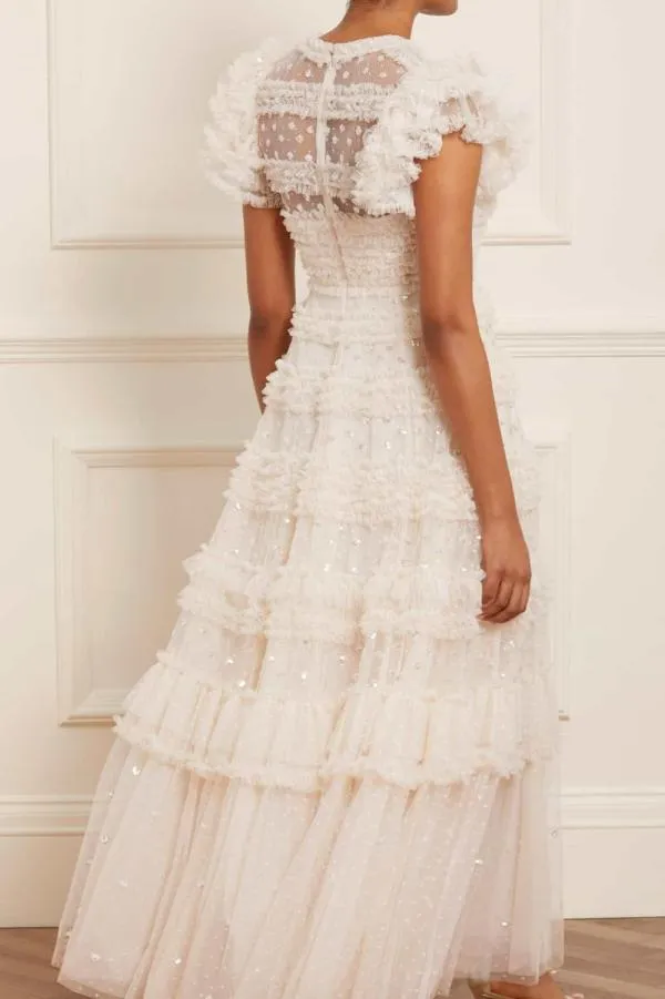 WeddingKIDSWomen Needle and Thread Vivian VNeck Gown Champagne WeddingKIDSWomen Needle and Thread Vivian VNeck Gown Champagne