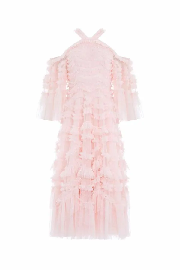 WeddingWomen Needle and Thread Bronte OffShoulder Ballerina Dress Pink
