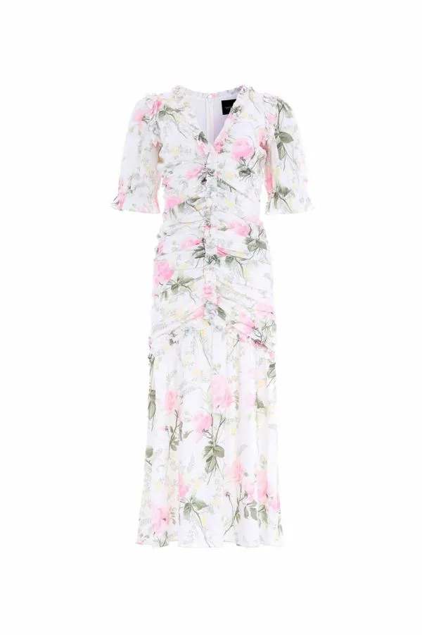 WeddingWomen Needle and Thread Rose Ellen Crepe Short Sleeve Ballerina Dress Multi WeddingWomen Needle and Thread Rose Ellen Crepe Short Sleeve Ballerina Dress Multi