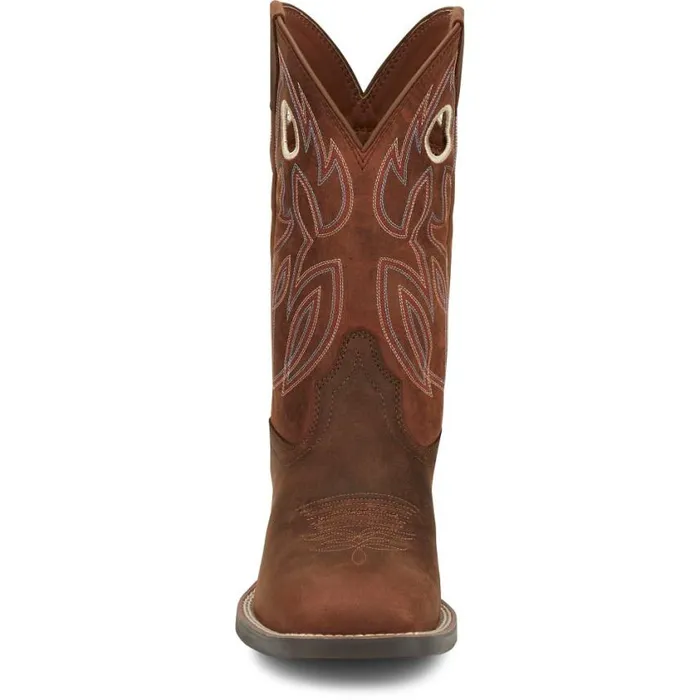 Western Men Justin Boots Bowline 11 Western Boot Pecan Brown 040brown041