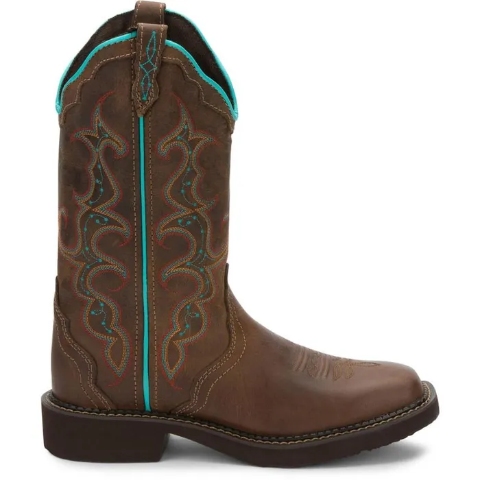 Western Women Justin Boots Raya 12034 Western Boot Brown