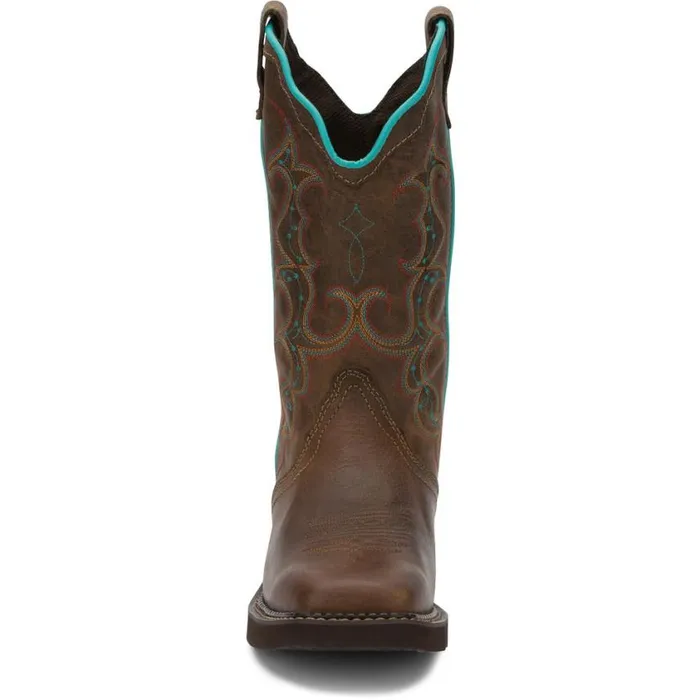 Western Women Justin Boots Raya 12034 Western Boot Brown