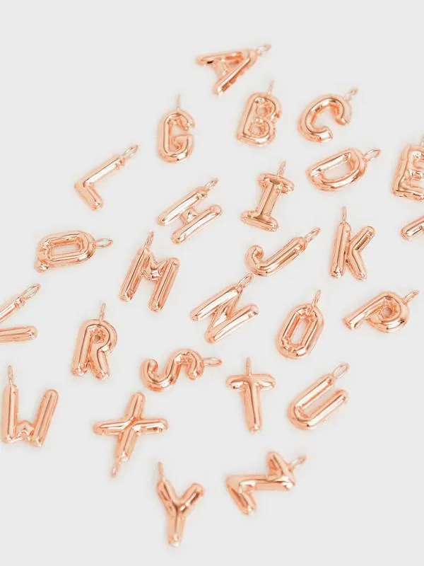 Women Alphabet 039F039 Charm 8211 Rose Gold CHARLES and KEITH Charms