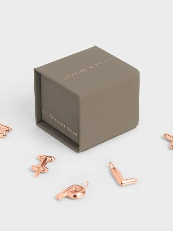 Women Alphabet 039F039 Charm 8211 Rose Gold CHARLES and KEITH Charms