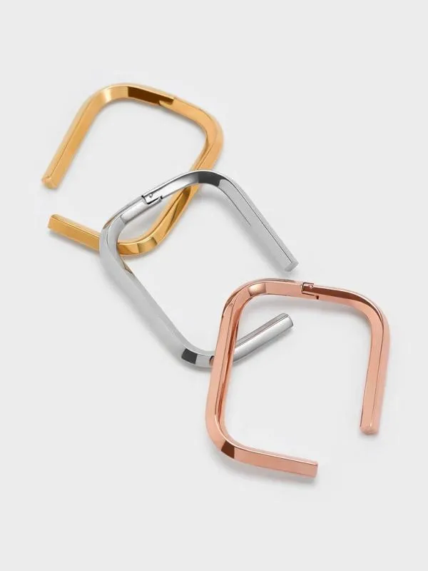 Women Angular Cuff Bracelet 8211 Rose Gold CHARLES and KEITH Bracelets Women Angular Cuff Bracelet 8211 Rose Gold CHARLES and KEITH Bracelets
