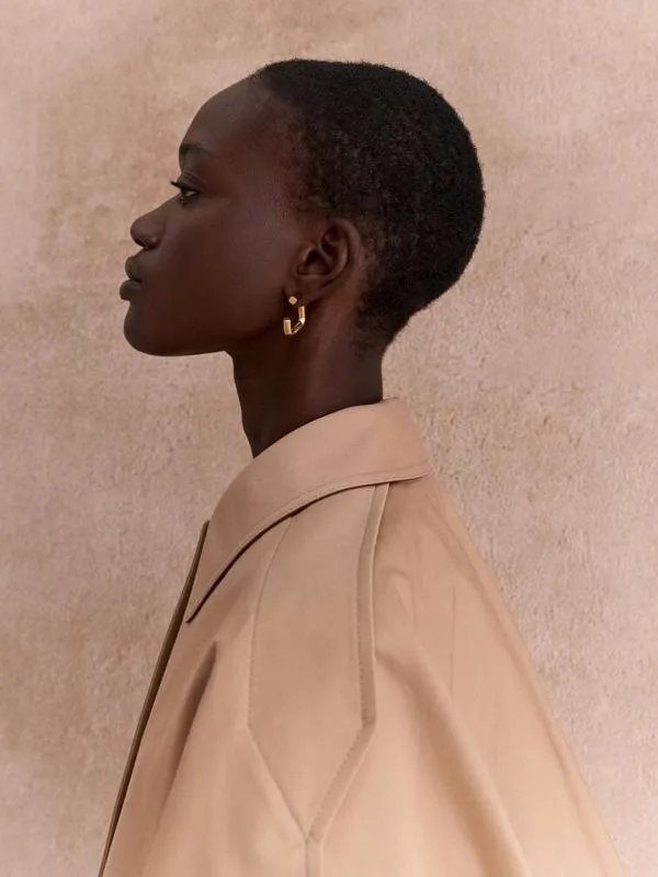 Women Angular Hoop Earrings 8211 Gold CHARLES and KEITH Earrings Women Angular Hoop Earrings 8211 Gold CHARLES and KEITH Earrings