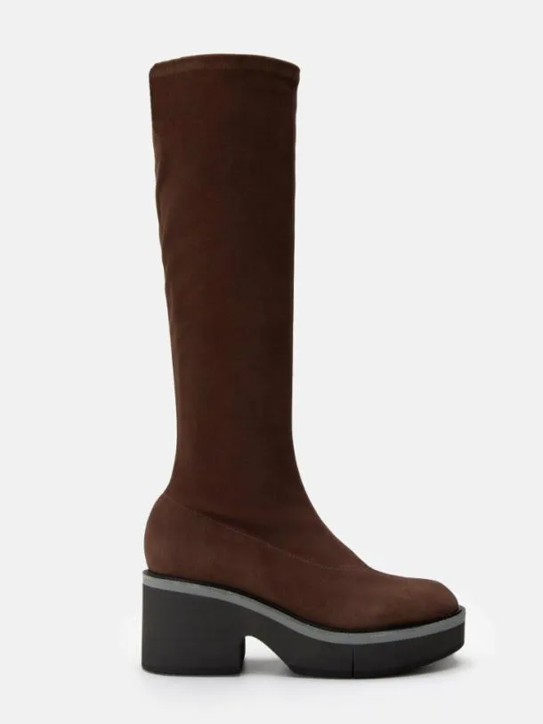 Women ANKI Suede Stretch Brown Clergerie Boots and High Boots