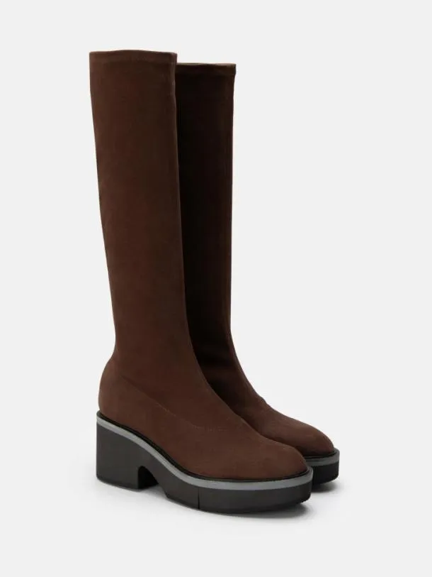Women ANKI Suede Stretch Brown Clergerie Boots and High Boots