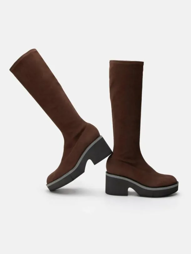 Women ANKI Suede Stretch Brown Clergerie Boots and High Boots