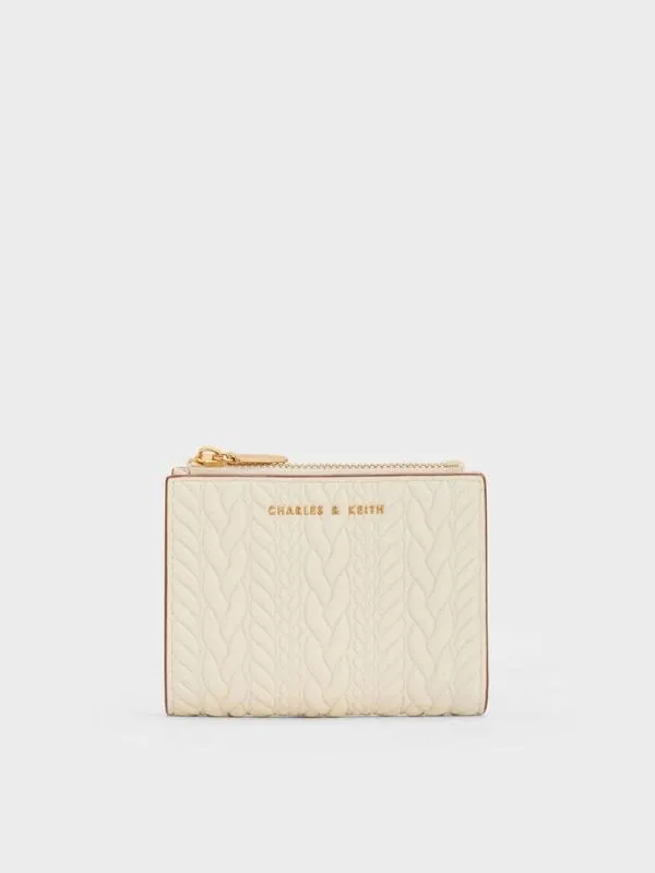 Women Apolline Textured TopZip Wallet 8211 Cream CHARLES and KEITH Small Wallets Women Apolline Textured TopZip Wallet 8211 Cream CHARLES and KEITH Small Wallets