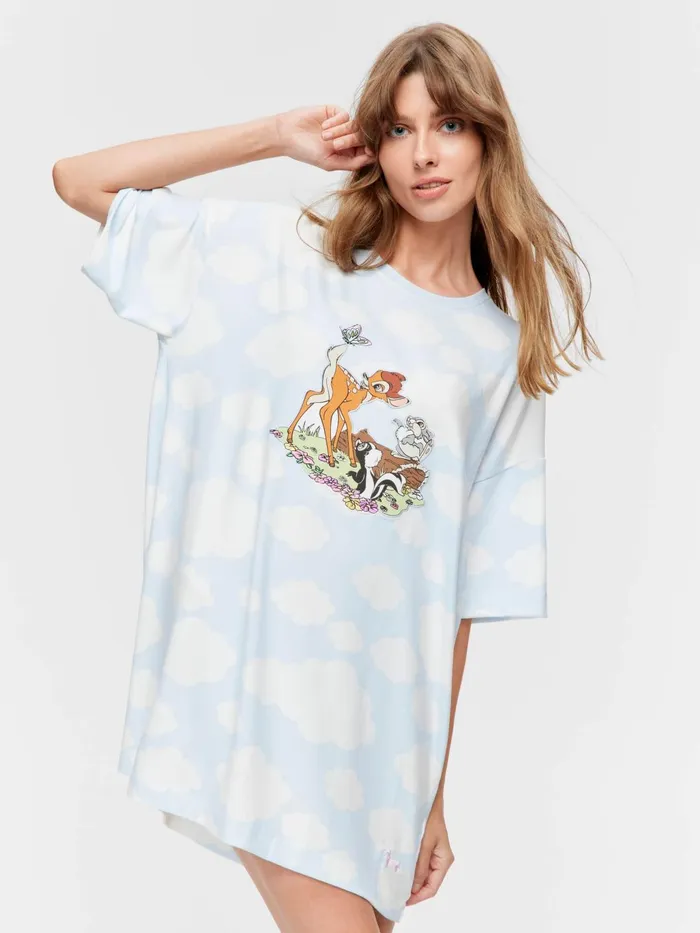 Women Bambi and Friends Plush Sleep Tee Multi Peter Alexander Nighties
