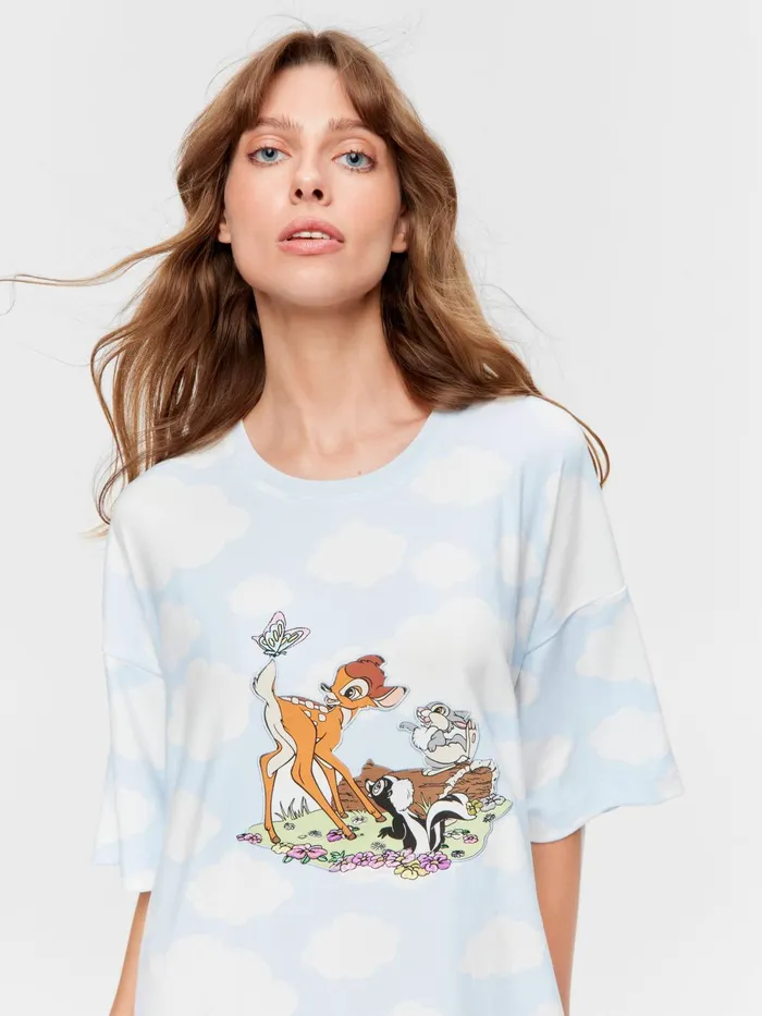 Women Bambi and Friends Plush Sleep Tee Multi Peter Alexander Nighties