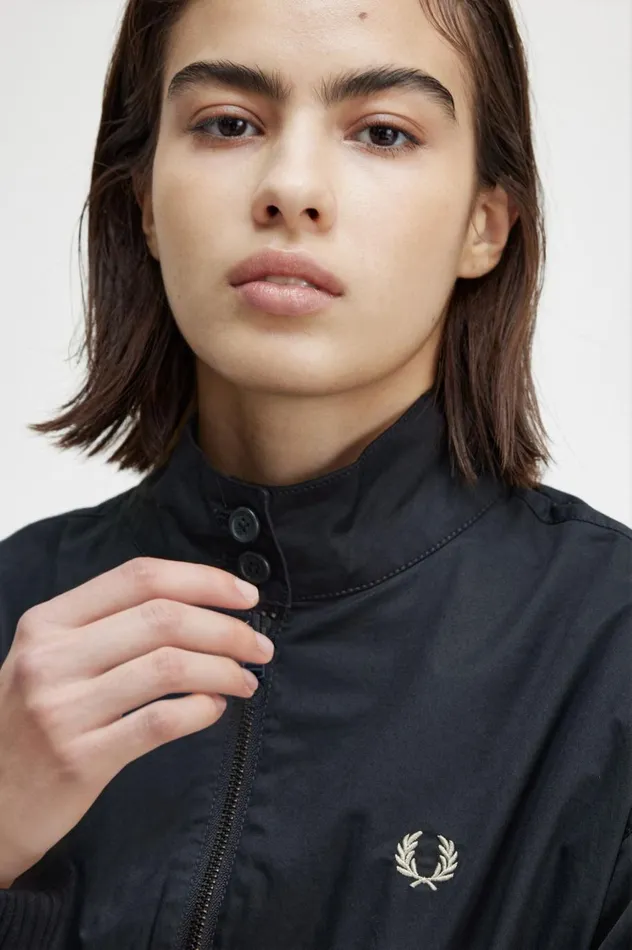 Women Batwing ZipThrough Jacket Navy Fred Perry Coats and Jackets
