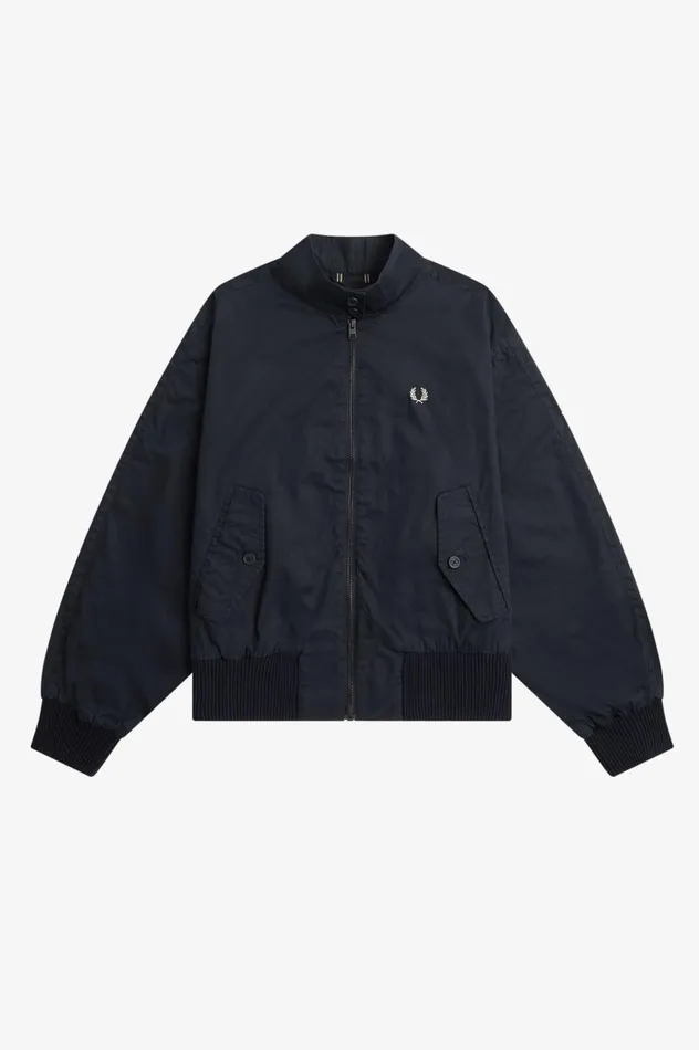 Women Batwing ZipThrough Jacket Navy Fred Perry Coats and Jackets
