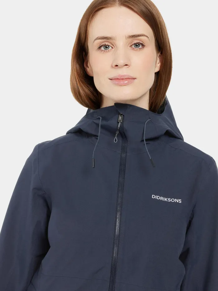 Women Bea Parka Dark Night Blue Didriksons Spring Jackets