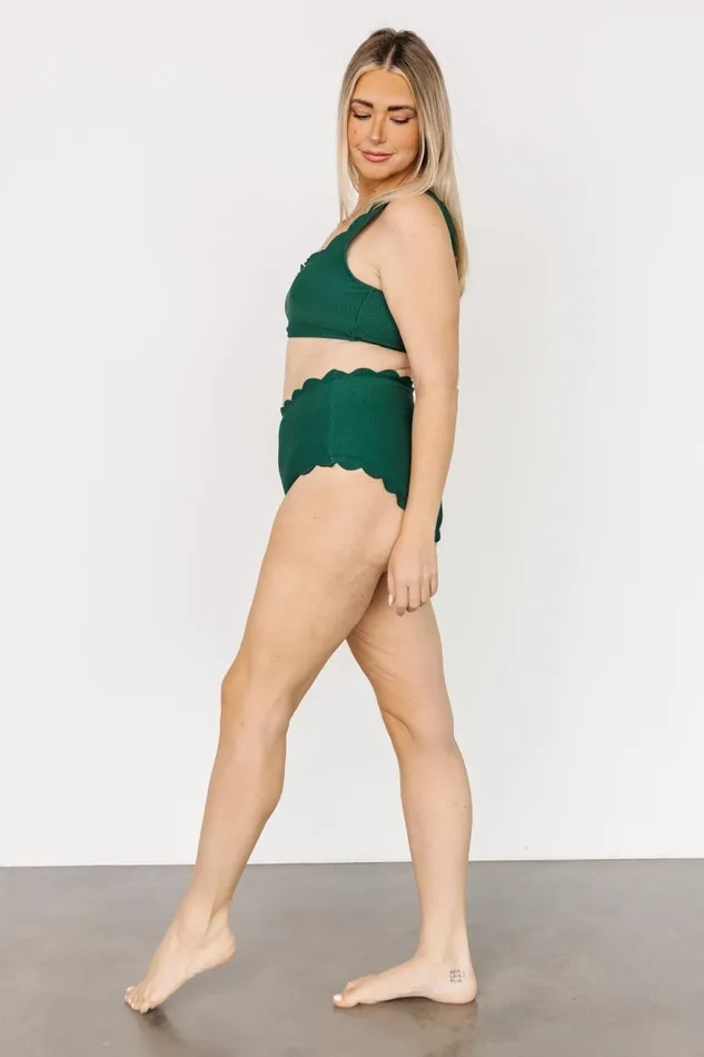 Women Bikini Baltic Born Honolulu Scalloped Bikini Top Green