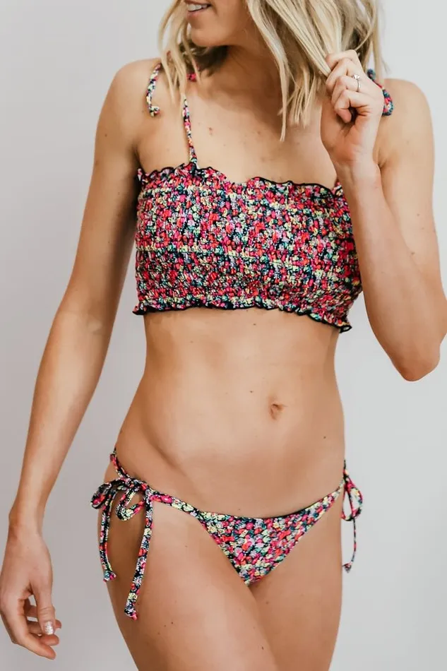 Women Bikini Baltic Born Nikki Neon Floral Bikini Bottom Nikki Neon Floral Bikini Bottom