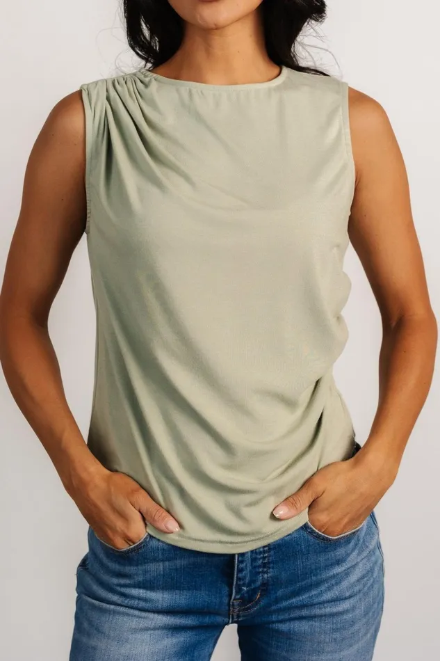 Women Blouses Shirts Baltic Born Jia Ruched Tank Top Light Sage Women Blouses Shirts Baltic Born Jia Ruched Tank Top Light Sage