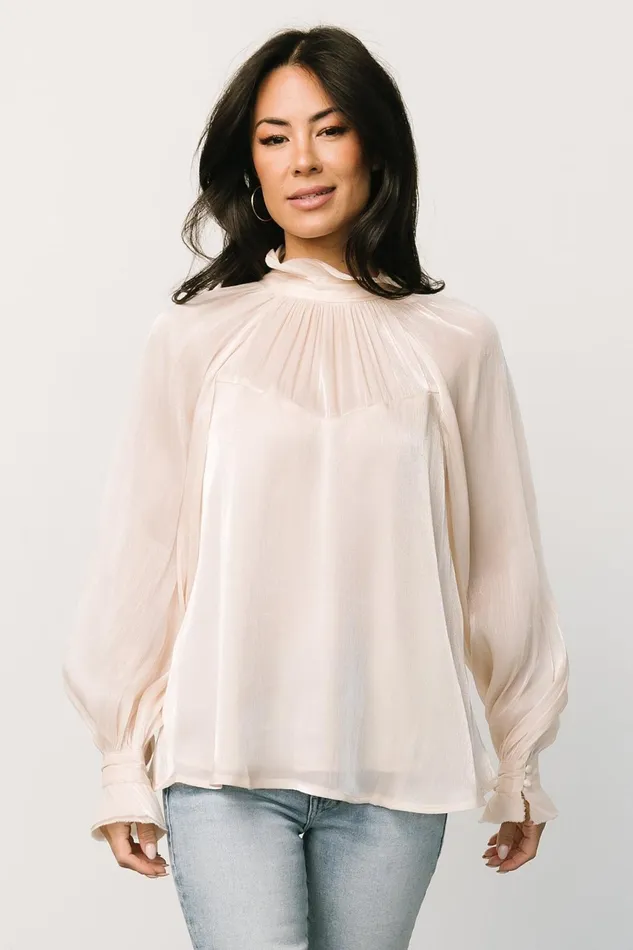 Women Blouses Shirts Baltic Born Maeve Shimmer Top Champagne Women Blouses Shirts Baltic Born Maeve Shimmer Top Champagne