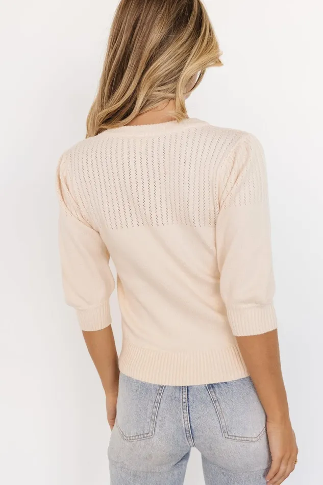 Women Blouses Shirts Baltic Born Opal Knit Sweater Cream Women Blouses Shirts Baltic Born Opal Knit Sweater Cream
