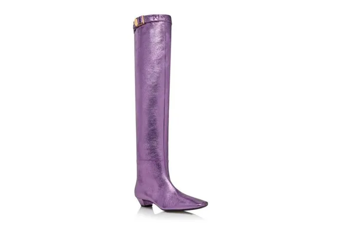 Women Boots Tom Ford Leather Over The Knee Boot Mauve Women Boots Tom Ford Leather Over The Knee Boot Mauve