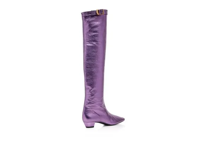 Women Boots Tom Ford Leather Over The Knee Boot Mauve Women Boots Tom Ford Leather Over The Knee Boot Mauve