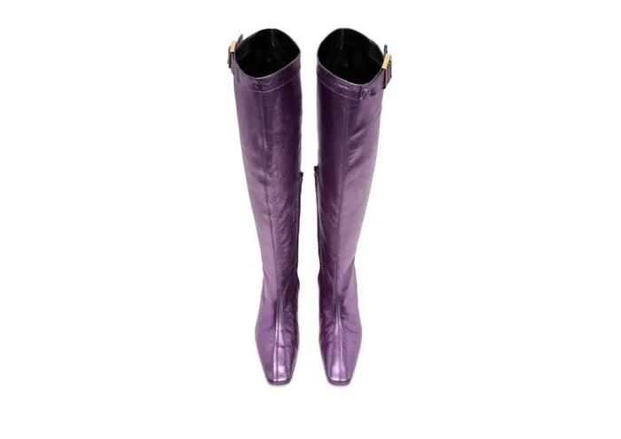 Women Boots Tom Ford Leather Over The Knee Boot Mauve Women Boots Tom Ford Leather Over The Knee Boot Mauve