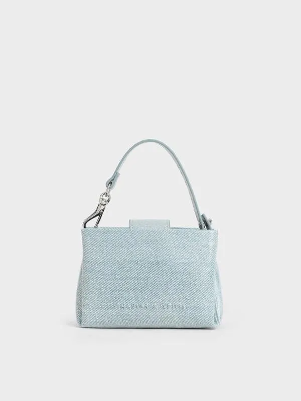 Women Bosie Denim Top Handle Pouch 8211 Denim Blue CHARLES and KEITH Wristlets and Pouches Women Bosie Denim Top Handle Pouch 8211 Denim Blue CHARLES and KEITH Wristlets and Pouches