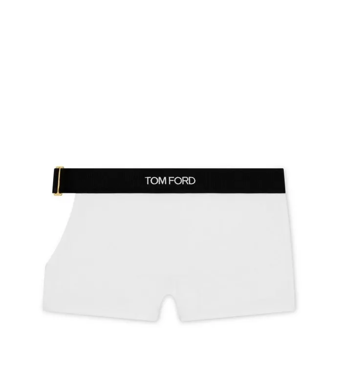 Women Bottoms Tom Ford Modal Signature CutOut Boxers White