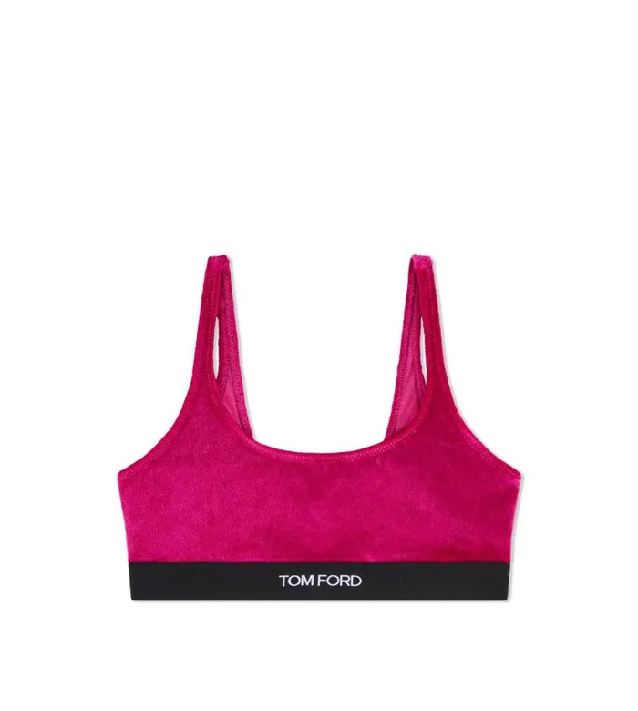 Women Bras Tom Ford Stretch Velvet Bralette Raspberry