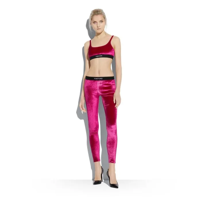 Women Bras Tom Ford Stretch Velvet Bralette Raspberry